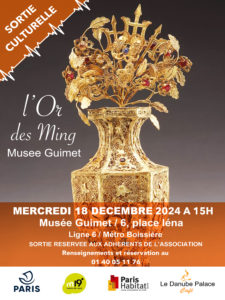 Sortie culturelle l'Or des Ming